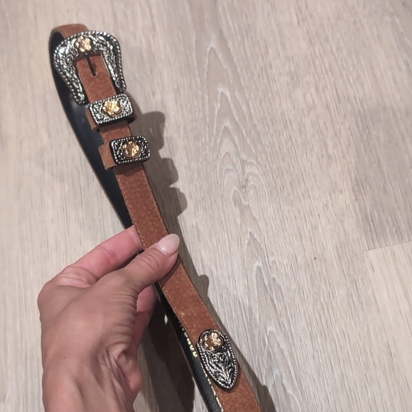 Vintage Leather Western Belt - Picture 3 of 8